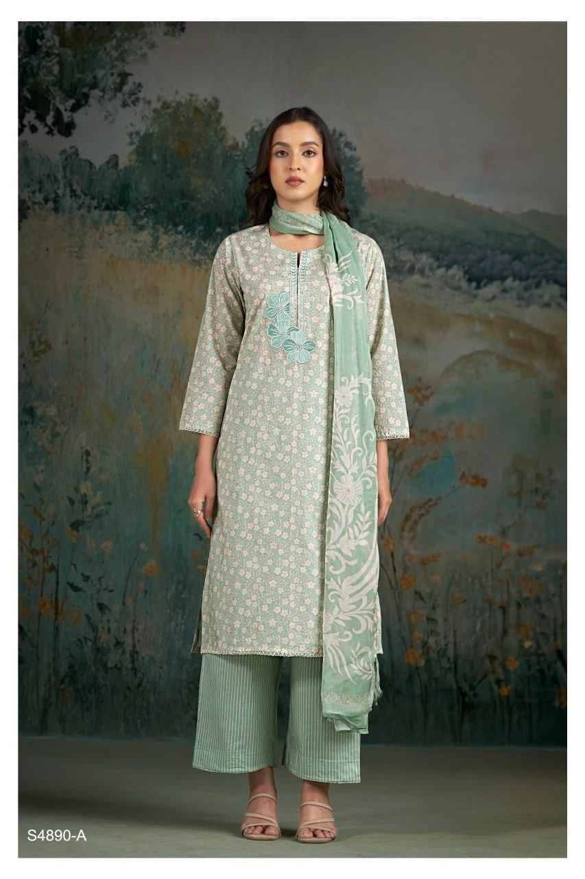 BABINA 4890 Series By Ganga Fashion Beautiful Festive Suits Stylish Colorful Fancy Casual Wear & Ethnic Wear PREMIUM COTTON Print Dresses At Wholesale Price